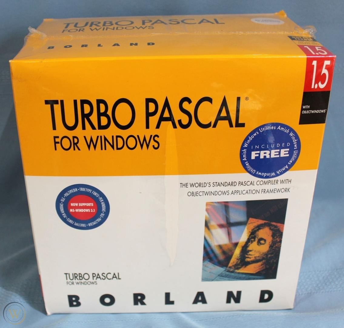 Turbo Pascal, software delivered in a box